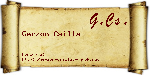 Gerzon Csilla névjegykártya