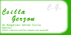 csilla gerzon business card